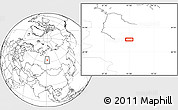 Blank Location Map of the area around 62° 20' 44" N, 91° 1' 30" E
