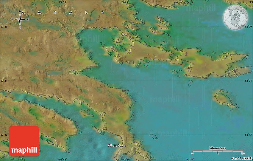 Satellite Map of Whale Cove