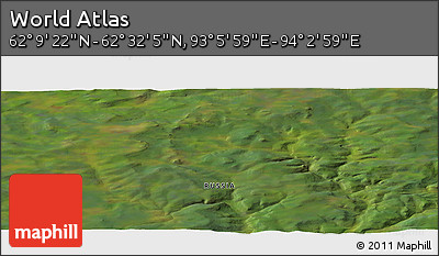 Satellite Panoramic Map of the Area around 62° 20' 44" N, 93° 34' 29" E