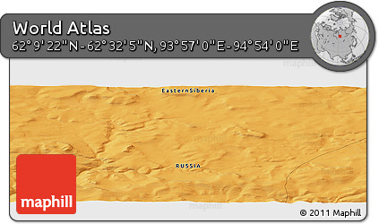 Political Panoramic Map of the Area around 62° 20' 44" N, 94° 25' 30" E