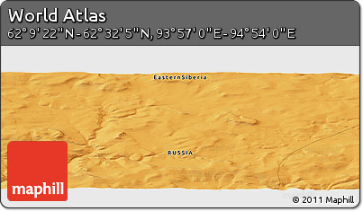 Political Panoramic Map of the Area around 62° 20' 44" N, 94° 25' 30" E