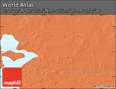 Political Map of the Area around 62° 20' 44" N, 99° 22' 30" W