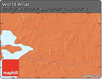 Political Map of the Area around 62° 20' 44" N, 99° 22' 30" W