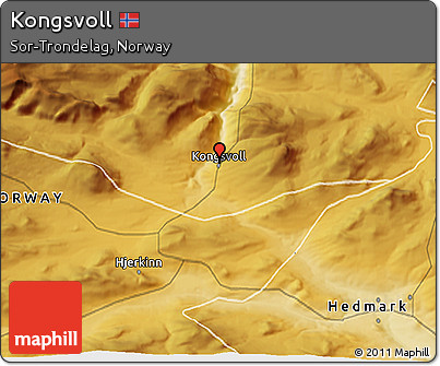 Physical 3D Map of Kongsvoll