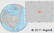 Gray Location Map of the area around 62° 40' 59" N, 108° 1' 30" E