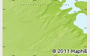 Physical Map of the area around 62° 40' 59" N, 116° 22' 30" W