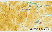 Physical 3D Map of the area around 62° 40' 59" N, 11° 7' 30" E