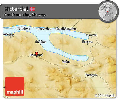 Physical Map of Hitterdal