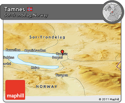 Physical Panoramic Map of Tamnes