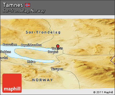 Physical Panoramic Map of Tamnes