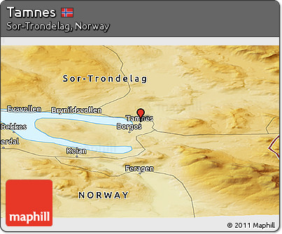 Physical Panoramic Map of Tamnes