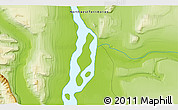 Physical 3D Map of the area around 62° 40' 59" N, 123° 10' 30" W