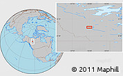 Gray Location Map of the area around 62° 40' 59" N, 124° 1' 30" W