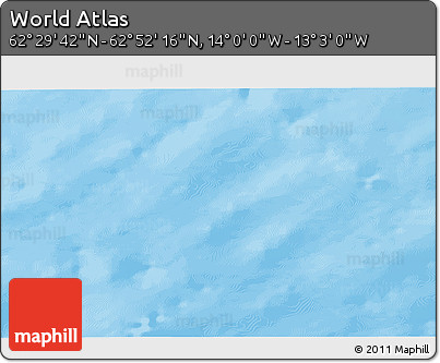 Physical 3D Map of the Area around 62° 40' 59" N, 13° 31' 30" W