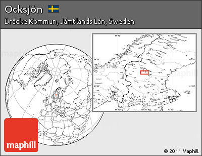 Blank Location Map of Ocksjön