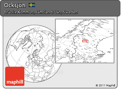 Blank Location Map of Ocksjön