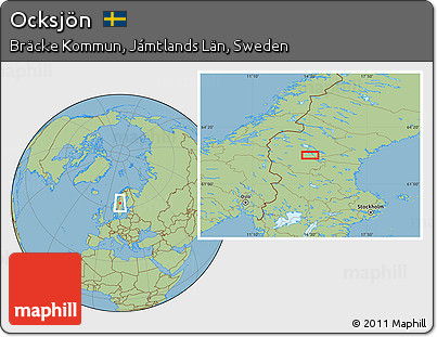 Savanna Style Location Map of Ocksjön