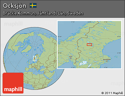 Savanna Style Location Map of Ocksjön