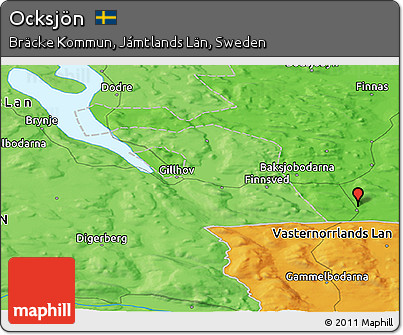 Political Panoramic Map of Ocksjön