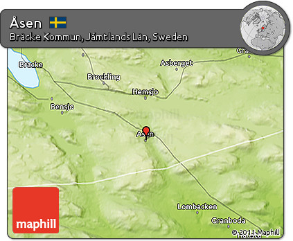 Physical 3D Map of Åsen
