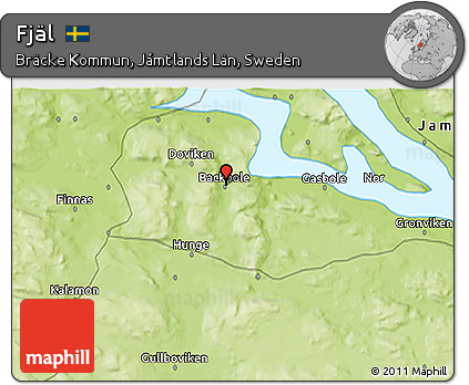 Physical 3D Map of Fjäl