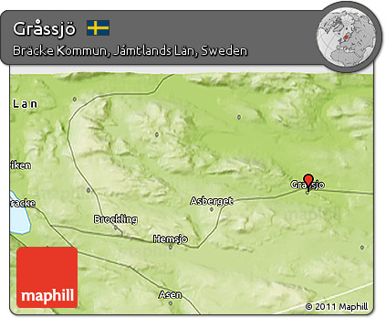 Physical 3D Map of Gråssjö