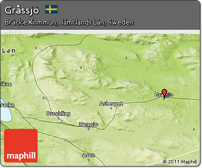 Physical 3D Map of Gråssjö
