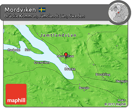Political 3D Map of Mordviken