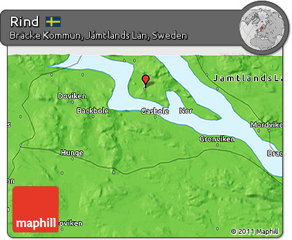 Political 3D Map of Rind