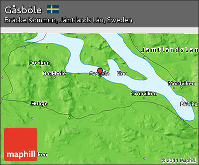 Political 3D Map of Gåsböle