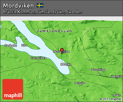 Political 3D Map of Mordviken