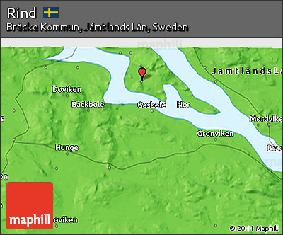 Political 3D Map of Rind