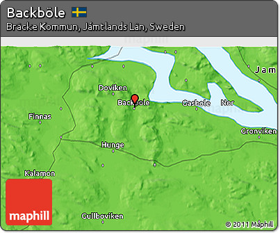 Political 3D Map of Backböle