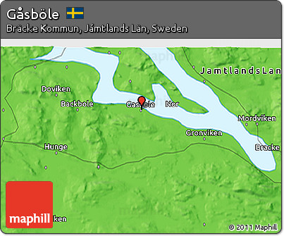Political 3D Map of Gåsböle