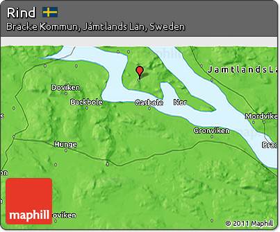 Political 3D Map of Rind