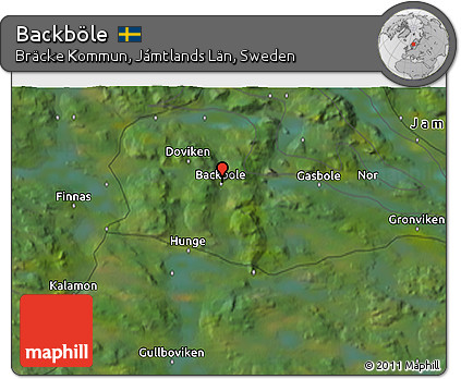 Satellite 3D Map of Backböle