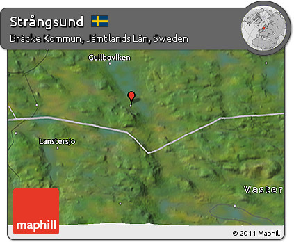 Satellite 3D Map of Strångsund