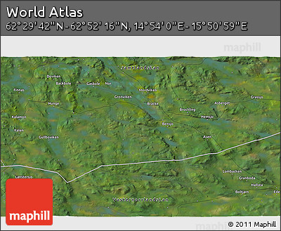 Satellite 3D Map of the Area around 62° 40' 59" N, 15° 22' 30" E