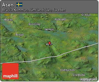 Satellite 3D Map of Åsen
