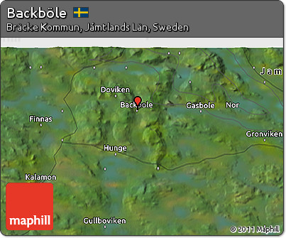 Satellite 3D Map of Backböle
