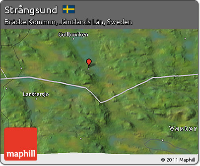 Satellite 3D Map of Strångsund