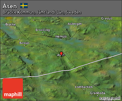 Satellite 3D Map of Åsen