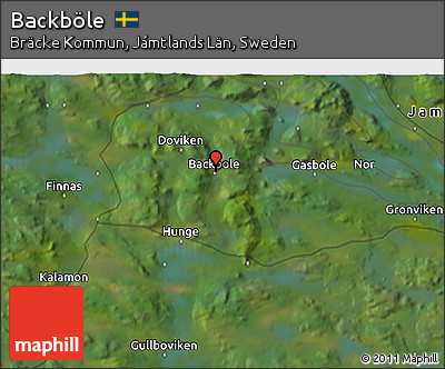 Satellite 3D Map of Backböle