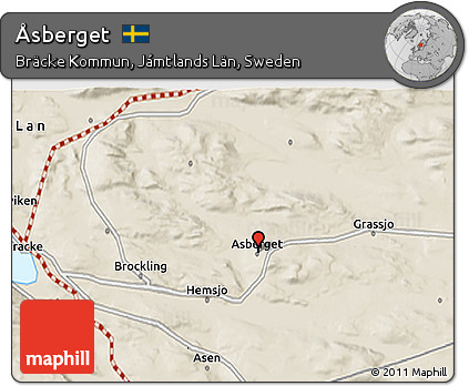 Shaded Relief 3D Map of Åsberget