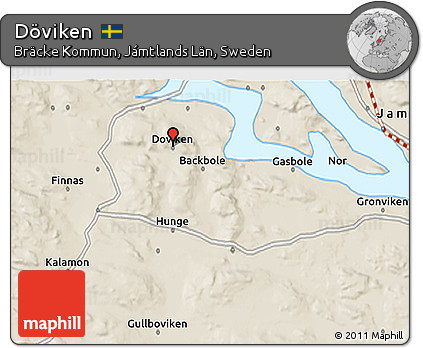 Shaded Relief 3D Map of Döviken