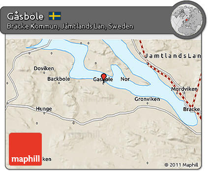 Shaded Relief 3D Map of Gåsböle