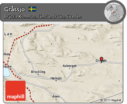 Shaded Relief 3D Map of Gråssjö