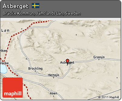 Shaded Relief 3D Map of Åsberget