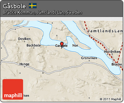 Shaded Relief 3D Map of Gåsböle