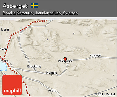 Shaded Relief 3D Map of Åsberget